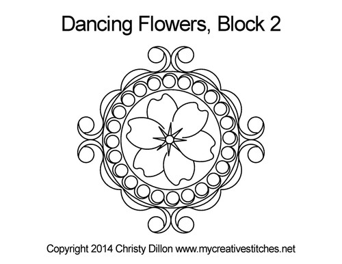Dancing Flowers Set 1 Block 2