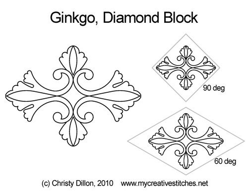 Ginkgo Leaf, Diamond Block