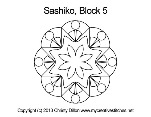 Sashiko Block 5