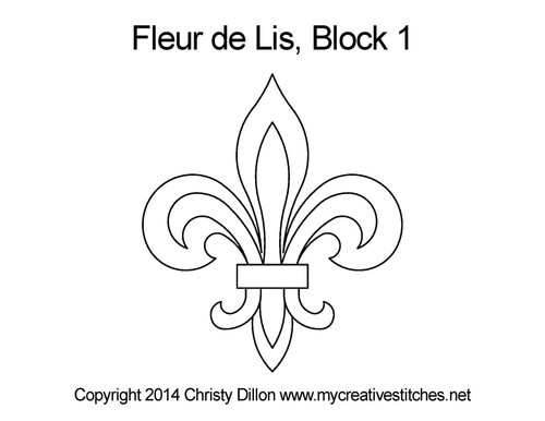 Fleur de Lis, Block 1