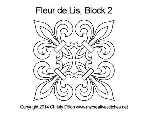 Fleur de Lis Block 2