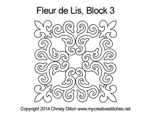 Fleur de Lis Block 3