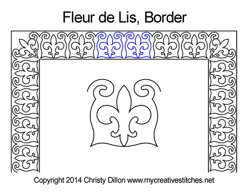 Fleur de Lis Border quilt pattern