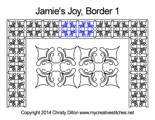 Jamie's joy border 1 quilting pattern