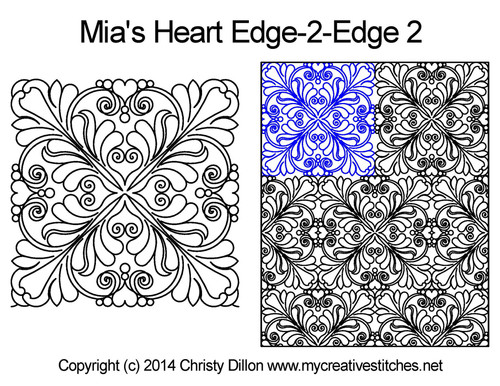 Mia's heart edge-to-edge 2 digital quilt design