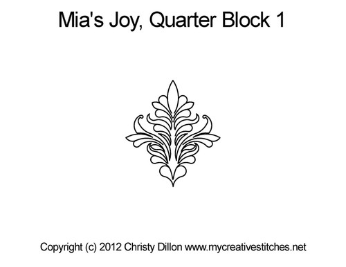 Mia's Joy, Quarter Block 1