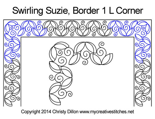 Swirling Suzie Corner 1 quilt design