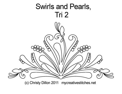 Swirls and Pearls Triangle 2