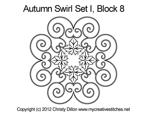 Autumn Swirl Set I Block 8
