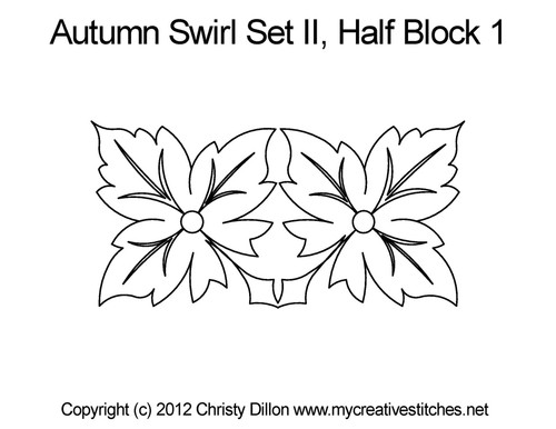 Autumn Swirl Set II Half Block 1