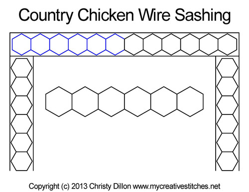 Country Chicken Wire Sashing