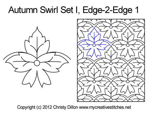 Autumn Swirl Set l Edge-to-Edge 1 quilting ideas