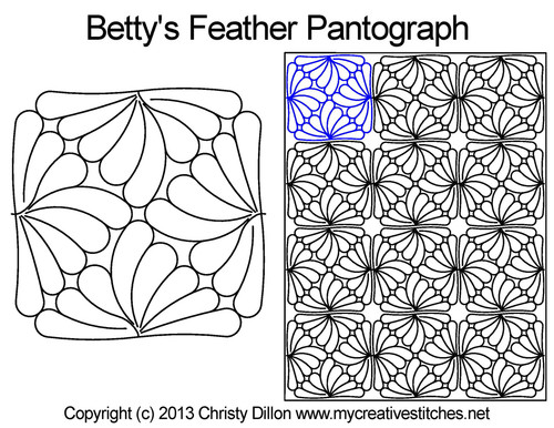 Betty's Feather Edge-to-Edge digital pantograph