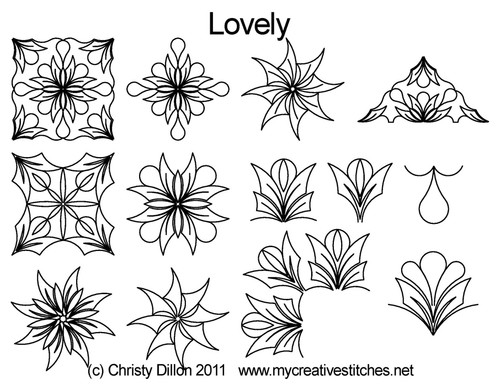 Lovely Set quilting design