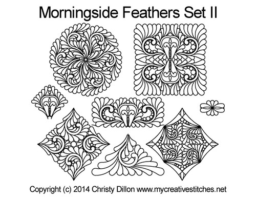 Morningside Feather Set II computerized quilt pattern