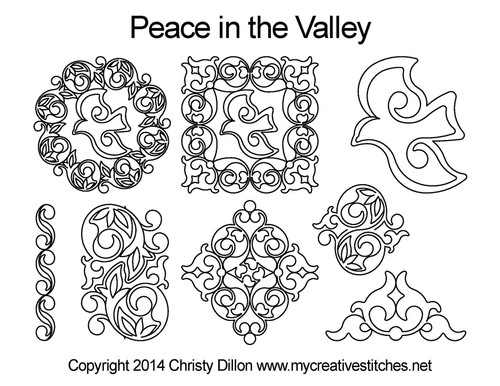 Peace in the valley digital quilting patterns