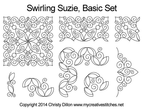 Swirling Suzie Set Basic quilt patterns