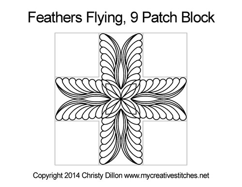 Feathers Flying Block Nine Patch