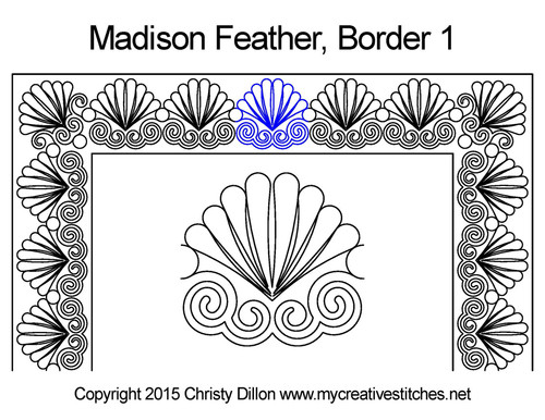 Madison feather border quilting