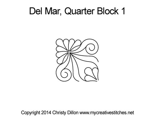 Del mar quarter block 1 quilt patterns