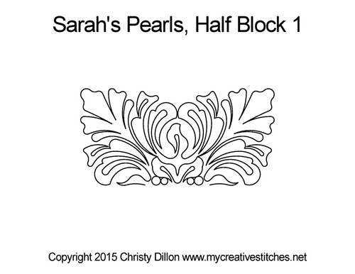 Sarah's Pearls, Half Block 1