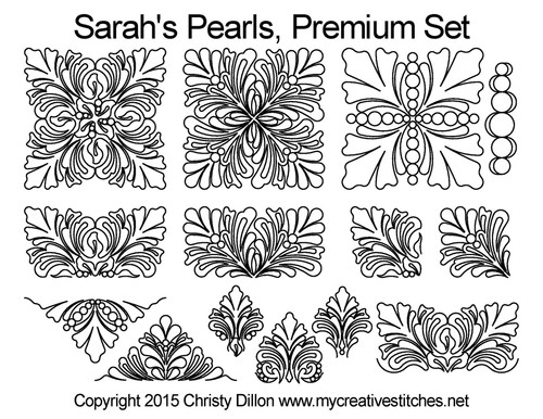 Sarah's pearls premium quilting design set