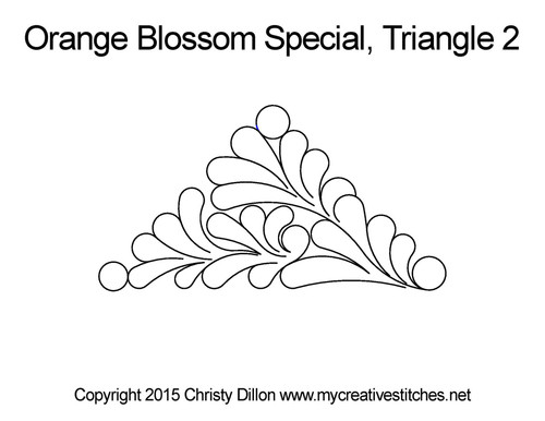 Orange blossom special triangle 2 quilt design