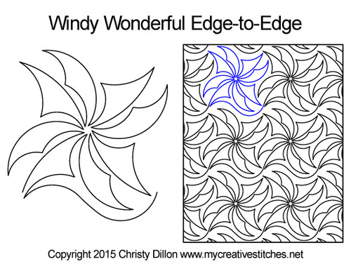 Windy Wonderful Edge-to-Edge quilt pattern