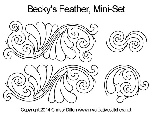 Becky's Feather Mini-Set computerized mini patterns