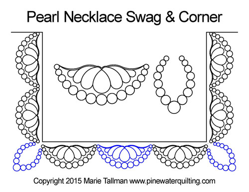 Marie Tallman Pearl Swag and Corner quilting pattern