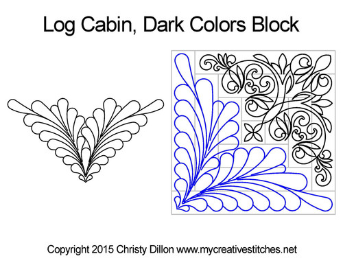 Log Cabin, Dark Block