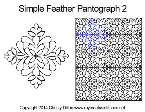 Simple Feather Edge-to-Edge 2 patterns