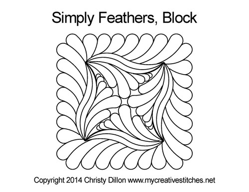 Simply Feathers Block