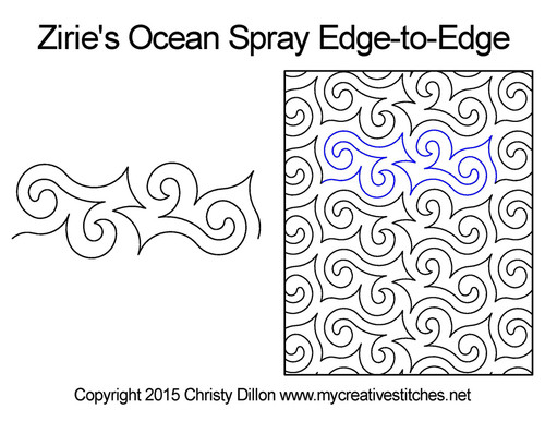 Zirie's Ocean Spray Edge-to-Edge design