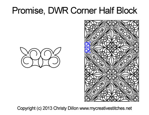 Promise Double Wedding Ring Corner Half Block
