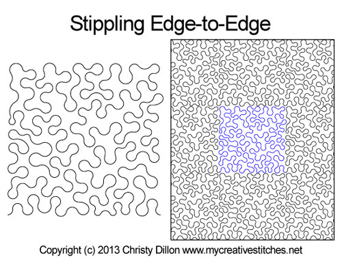 Stippling Edge-to-Edge long-arm quilt design