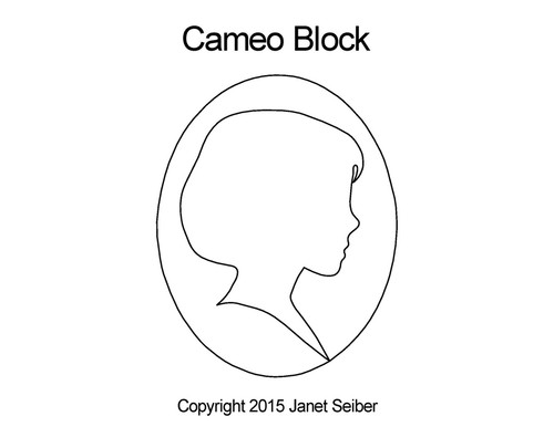 Janet Seiber Cameo digital quilting pattern for block