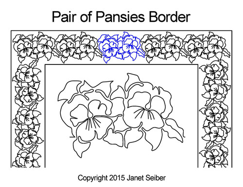 Janet Seiber Pair of Pansies border quilting designs