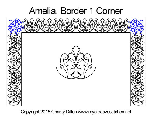Amelia Corner 1 quilt design