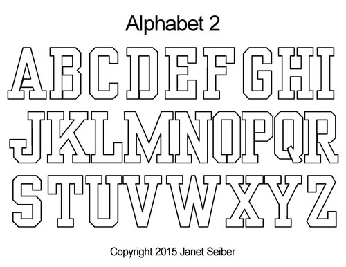 Janet Seiber Alphabet 2 quilting design