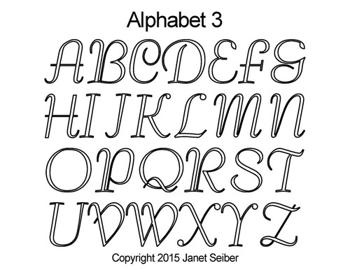 Janet Seiber Alphabet 3 quilting pattern