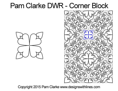 Pam Clarke Double Wedding Ring Corner Block