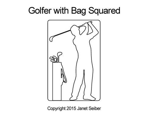 Janet Seiber's pattern Golfer with Bag Square quilt pattern