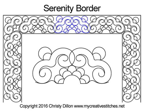 Serenity Border quilting design