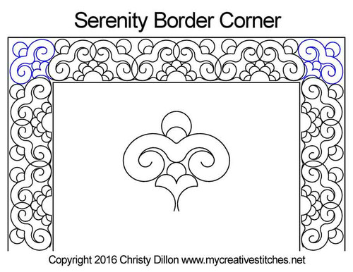 Serenity Border Corner quilt pattern