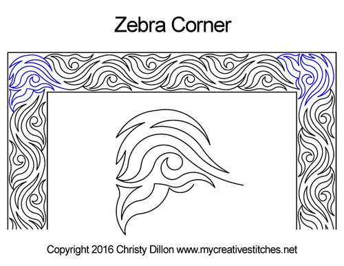 Zebra Corner quilt pattern