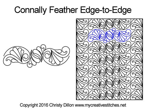 Connally Feather Edge-to-Edge quilt designs