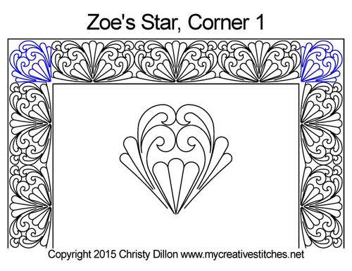Zoe's Star Corner 1 quilt design