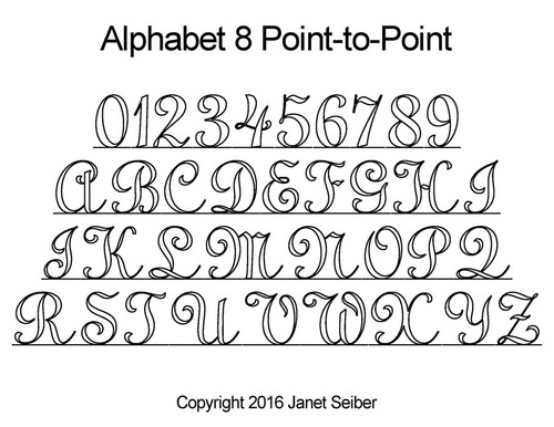 Janet Seiber Alphabet 8 Point-to-Point quilting design