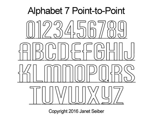 Janet Seiber Alphabet 7 Point-to-Point quilting designs